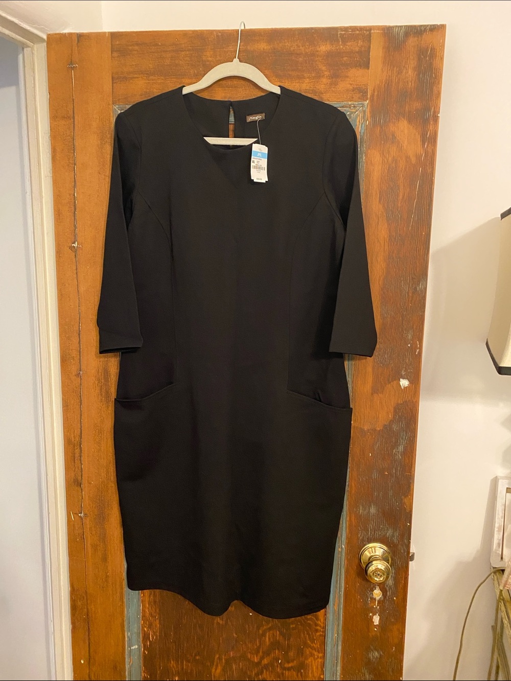 J. McLaughlin classic Catalyst Black Shift Dress with Pockets - XL